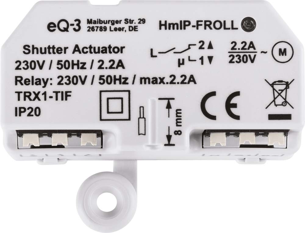 619543-3_HmIP-Rollladenaktor-Unterputz-V_151347A0 jpg - Produktbild Vorderseite 619543-3_HmIP-Rollladenaktor-Unterputz-V_151347A0 jpg - Produktbild Vorderseite
